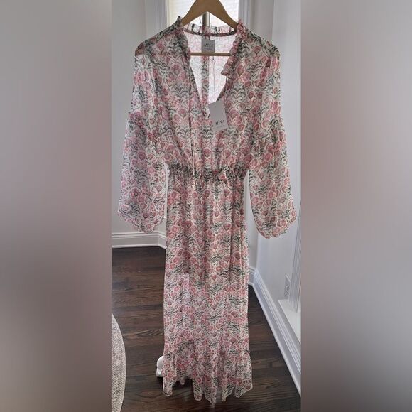 Misa Revolve Amata Floral Long Sleeve Boho Maxi Dress Size Small NWT - Picture 16 of 16